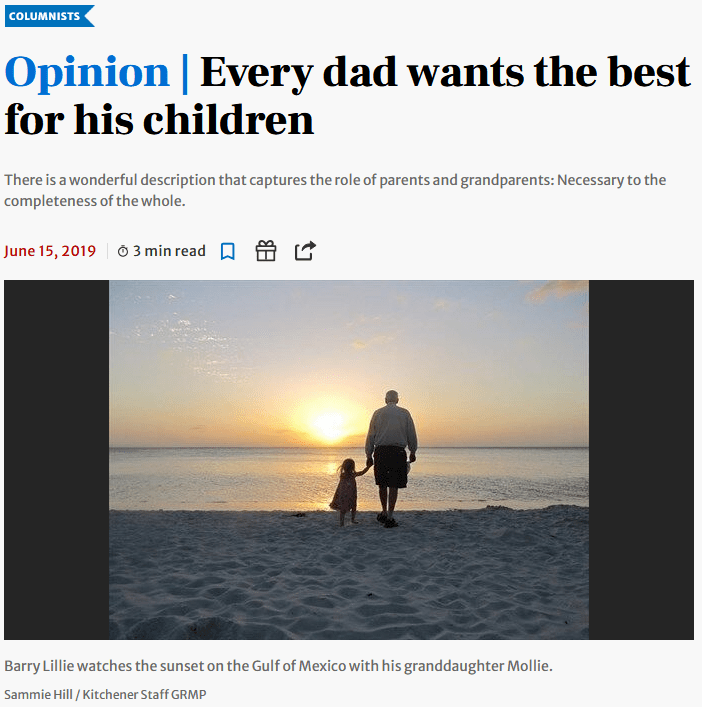 Every dad wants what's best for his children article header