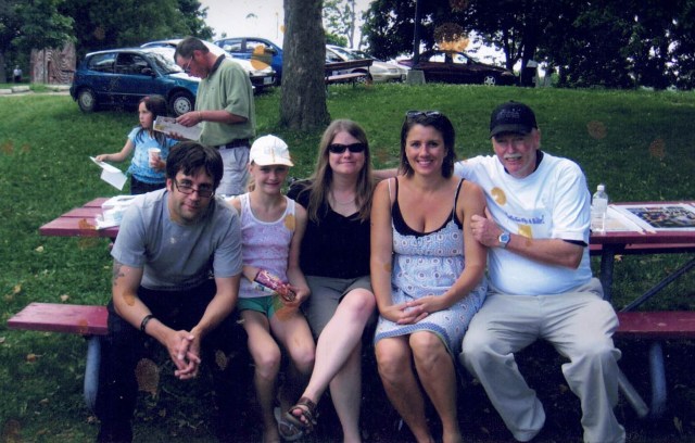 Barry and his kids at a father's day picnic event